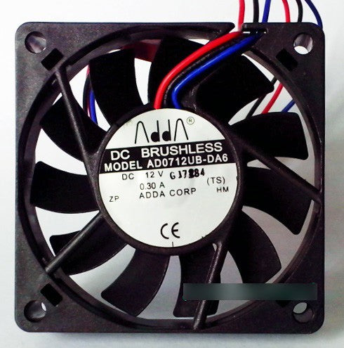 ADDA AD0712UB-DA6 12V 0.30A 3wires cooling fan ADDA AD0712UB-DA6 12V 0.30A 3wires cooling fan